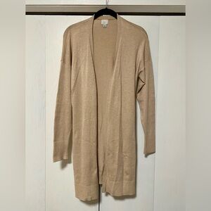 a new day Women's Beige Open Front Cardigan